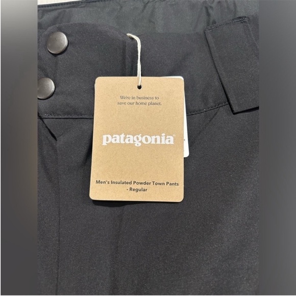 Patagonia Men's Small Insulated Powder Town Snow Ski Snowboard Pants Black NWT - Picture 4 of 8